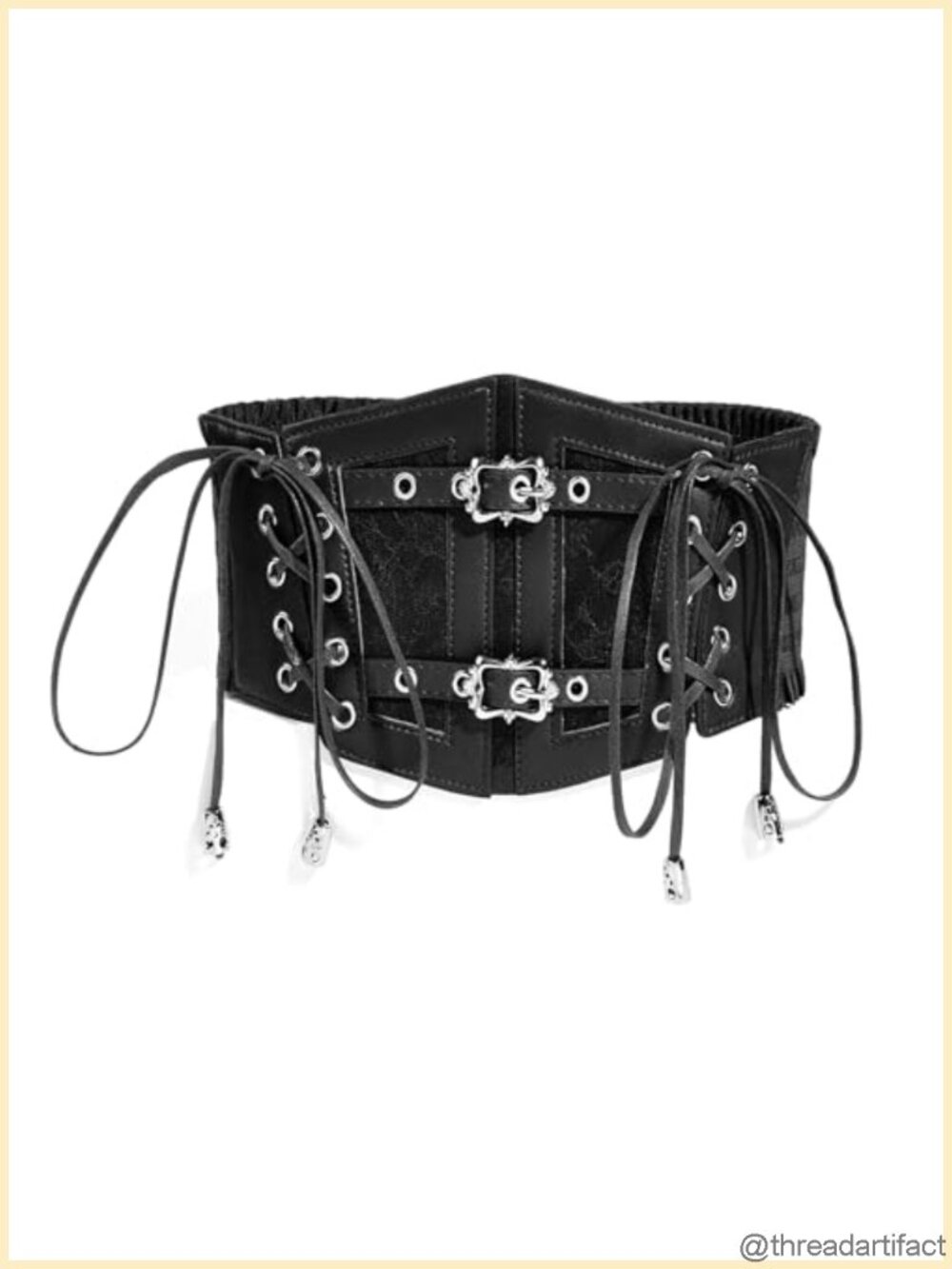Women's Wide Elastic PU Leather Waistband Vintage Cincher Corset Belt